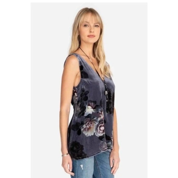 Johnny Was velvet floral tank - Picture 2 of 7